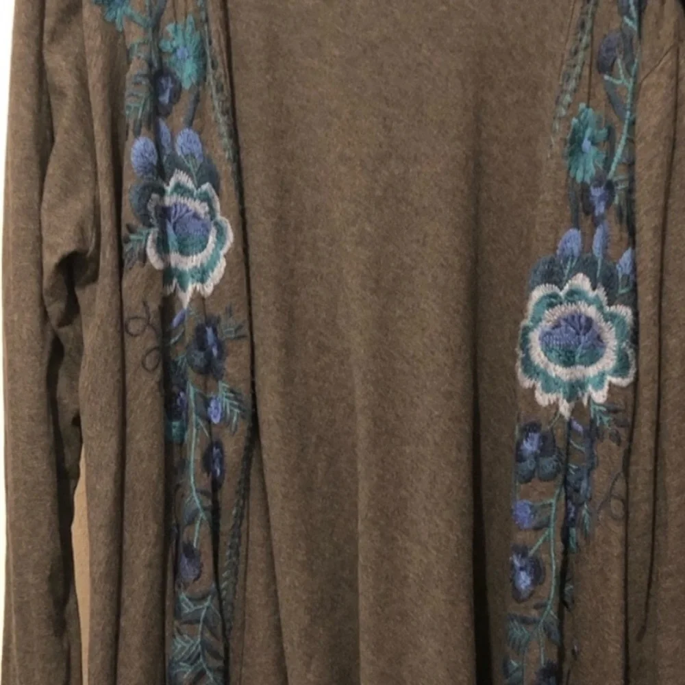 Johnny Was Rosa Draped Cardigan Embroidered Open Waterfall Sweater/tunic NWT - Picture 8 of 8
